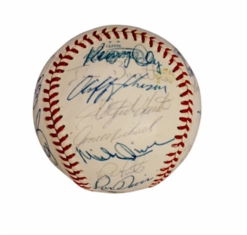 1978 New York Yankees World Series Champions Team-Signed Baseball (29 Signatures including Jackson, Hunter and Berra)